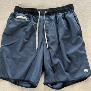 Vuori Men's Athletic Shorts - Black and Gray